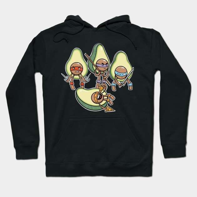 Ninja Avocados Hoodie by Narwhal-Scribbles